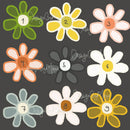 Giant Daisy Flowers - Fabric Nursery Wall Art Decals