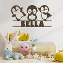 Dancing Baby Penguins w Name Sign