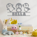 Dancing Baby Penguins w Name Sign