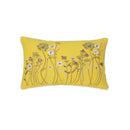Dandelion floral yellow & gray pillow cover living room decor