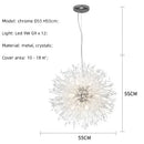 Dandelion gold & chrome chandelier dining room crystal pendant light