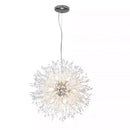 Dandelion gold & chrome chandelier dining room crystal pendant light