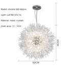 Dandelion gold & chrome chandelier dining room crystal pendant light