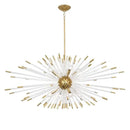 Dandelion golden ball starburst chandelier gold & white dining room