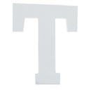 Courier Font White Color Wooden Letter T (6 Inches)