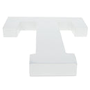 Courier Font White Color Wooden Letter T (6 Inches)