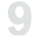 Courier Font White Color Wooden Number 9 (6 Inches)