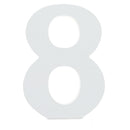 Courier Font White Color Wooden Number 8 (6 Inches)