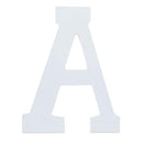 Courier Font White Color Wooden Letter A (6 Inches)
