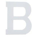 Courier Font White Color Wooden Letter B (6 Inches)