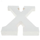 Courier Font White Color Wooden Letter X (6 Inches)