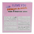 Plastic Mugs with Text "LOVE YOU" DIY Craft