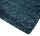 Dark Blue 2x3 Hand Knotted Solid Blue Rug made with Art Silk | N6623