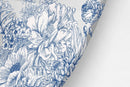 Dark Blue Flowers Printed Transparent Acrylic Circle