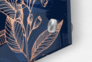 Dark Blue Foliage Pattern Set of 3 Prints Modern Wall Art Modern Artwork