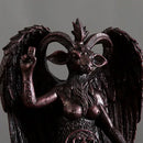 Dark bronze baphomet horned devil statue office gothic decor