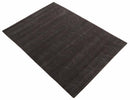 Dark Brown and Ivory Modern Stripes Pattern Hand knotted 5x7 wool and Art Silk Area Rug