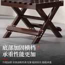 Dark brown bamboo low stool folding living room chair