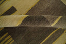Dark Brown, Gold and Beige Modern Stripes Hand knotted 5x8 wool Area Rug