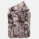 Novara - Printed Silk Tie - Brown