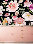 Dark Cute Flowers Wallpaper Mural