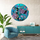 Dark Flowers Printed Mirror Acrylic Circles