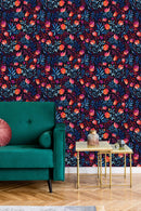 Modish Dark Flowers Wallpaper Smart