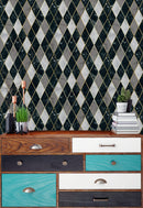 Dark Geometric Marble Wallpaper