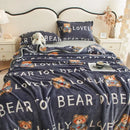 DecorBites™ Cartoon Print Flannel Sofa Cover – Lightweight Plush Blanket for Adults