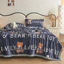 DecorBites™ Cartoon Print Flannel Sofa Cover – Lightweight Plush Blanket for Adults