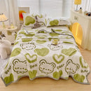 DecorBites™ Cartoon Print Flannel Sofa Cover – Lightweight Plush Blanket for Adults