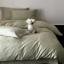 Dark gray egyptian cotton bedding set bedroom floral embroidery