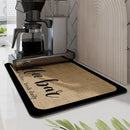 Dark gray silicone decorbites coffee mat absorbent kitchen drying mat