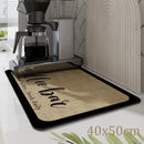 Dark gray silicone decorbites coffee mat absorbent kitchen drying mat