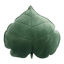 Dark green 3d leaf throw pillow bedroom soft plush cushion