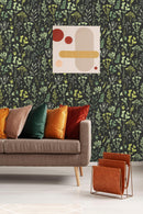 Dark Green Herbs Wallpaper