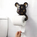 Dark green resin paper towel holder bathroom wall decor