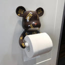 Dark green resin paper towel holder bathroom wall decor