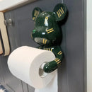 Dark green resin paper towel holder bathroom wall decor