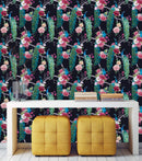 Dark Peacock Pattern Wallpaper