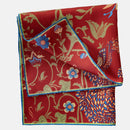 Pavone - Silk Pocket Square - Chianti