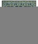 Dark Teal, Silver, Blue and Ivory Hand Knotted Traditional Oushak Multi Size Area Rug