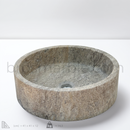 Dark Travertine Round Vessel Sink