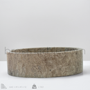 Dark Travertine Round Vessel Sink