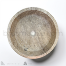 Dark Travertine Round Vessel Sink