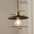 Dark wood and glass led pendant lamp for dining room