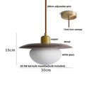 Dark wood and glass led pendant lamp for dining room