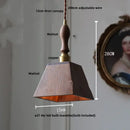 Dark wood and glass led pendant lamp for dining room