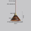 Dark wood and glass led pendant lamp for dining room