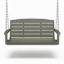 SimplyPoly 5 Foot Amish Made Classic Recycled Plastic Porch Swing, Bright White